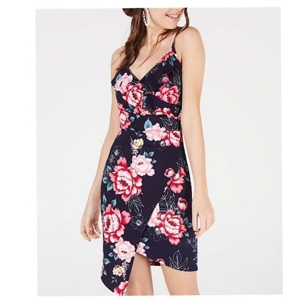 FLORAL BODYCON DRESS SIZE SMALL